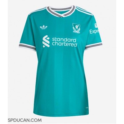 Zenski Nogometni Dres Liverpool Curtis Jones #17 Rezervni 2025-26 Kratak Rukav Zenski Nogometni Dres Liverpool Curtis Jones #17 Rezervni 2025-26 Kratak Rukav